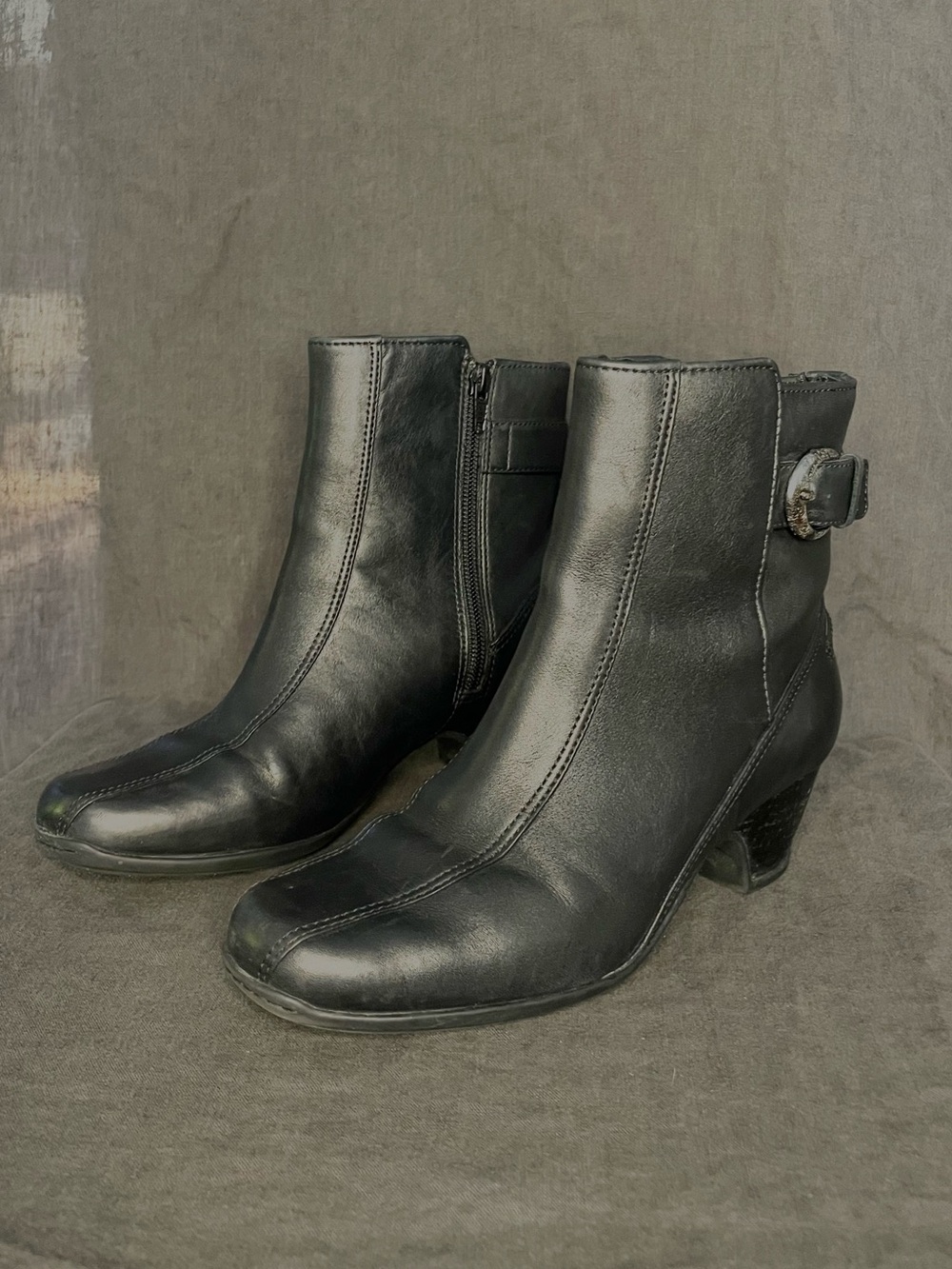 Clark’s Black Heeled Ankle Boots